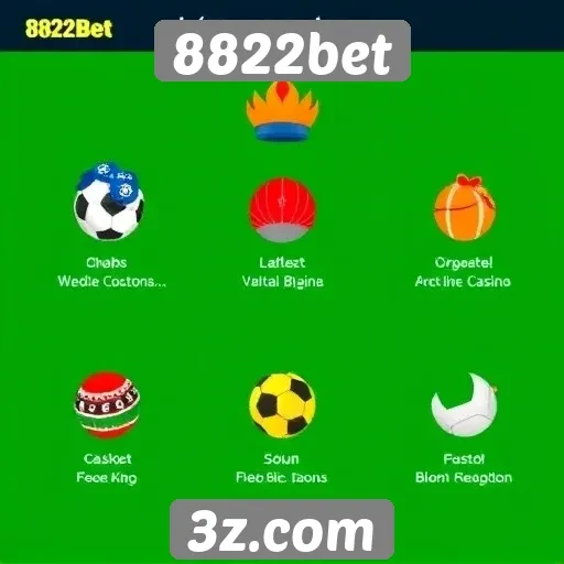 Modalidades de apostas disponíveis no site 8822bet